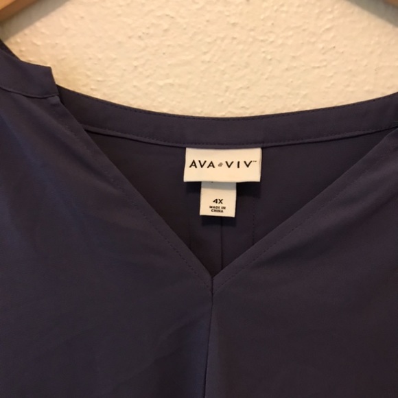 AVA & VIV deep blue/purple blouse - Picture 3 of 4